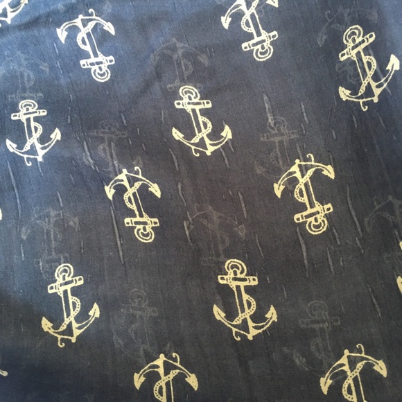 Blue silk scarf - Picture 3 of 4